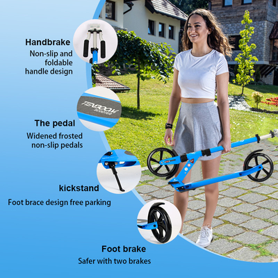 Load 220Ibs Two Wheel Kick Scooter Quick Charge Child Fold Up Scooter